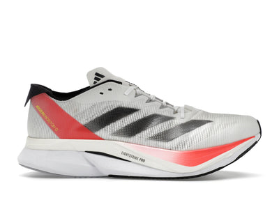 adidas Adizero Boston 12 Cloud White Aurora Met. Solar Red