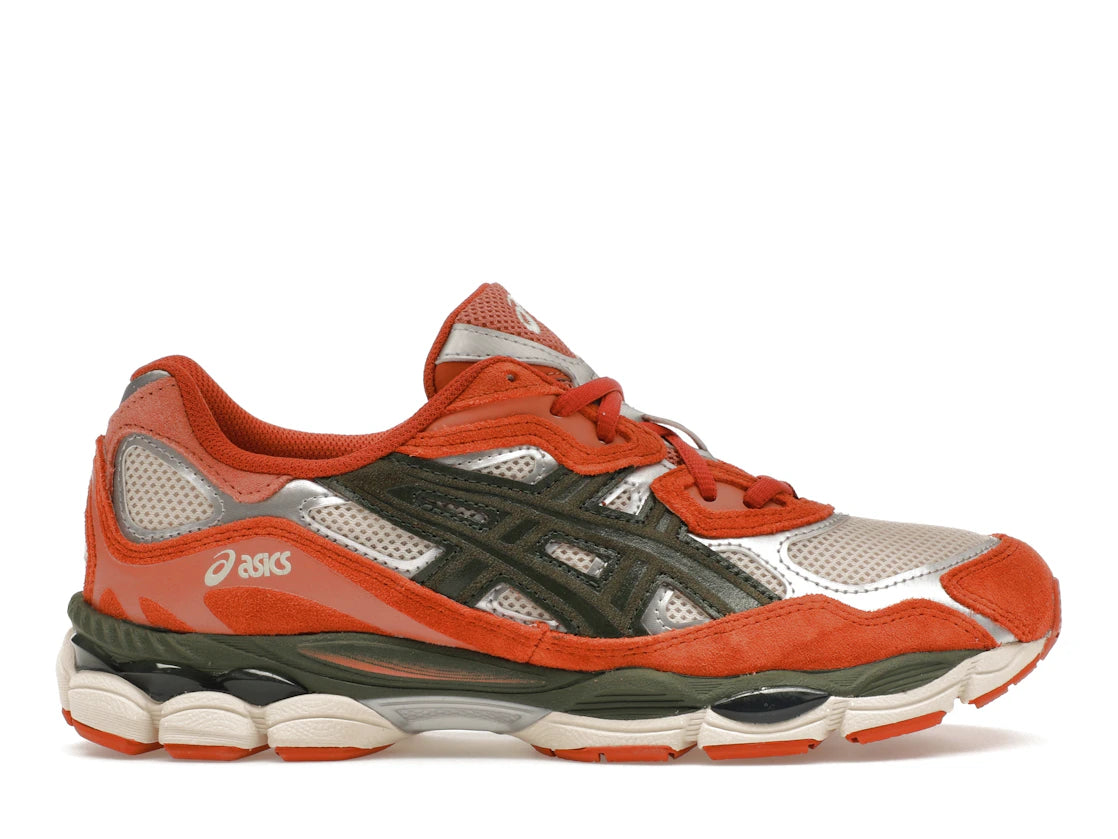 ASICS Gel-NYC Oatmeal Forest Green Orange