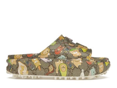 Gucci x Pikarar GG Animal Print Slide Beige Multi (Women's)