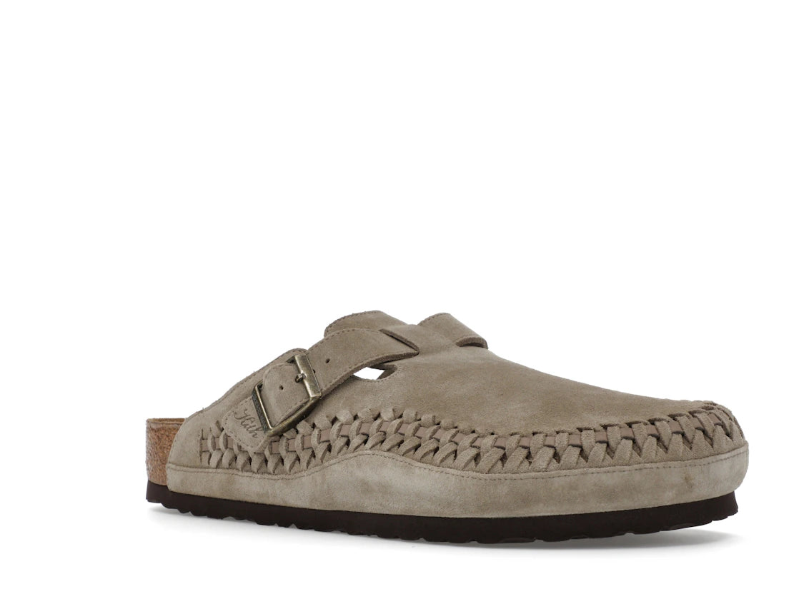 Birkenstock Boston Geflochtenes Wildleder Kith Taupe