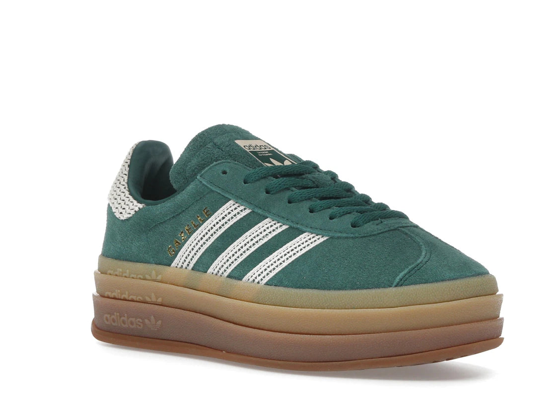 adidas Gazelle Bold Collegiate Grün Weiß Gold (Damen)