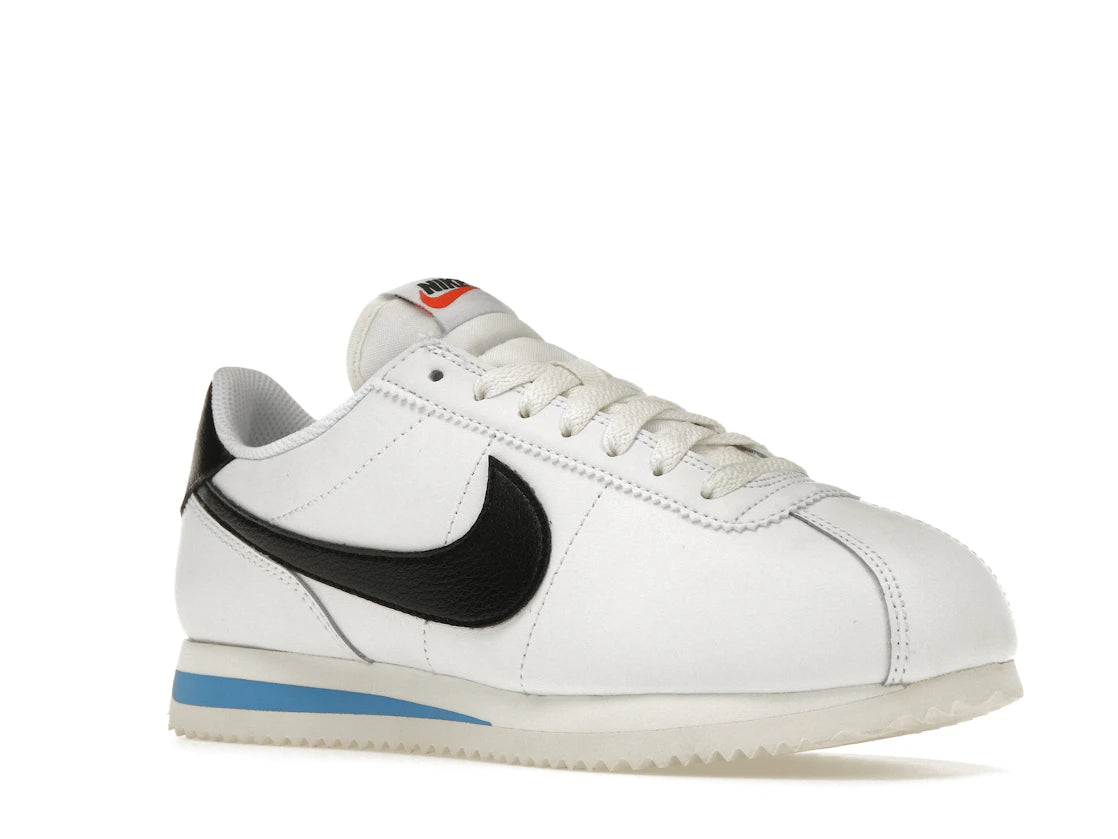Nike Cortez Weiß Schwarz Hellblau (Damen)