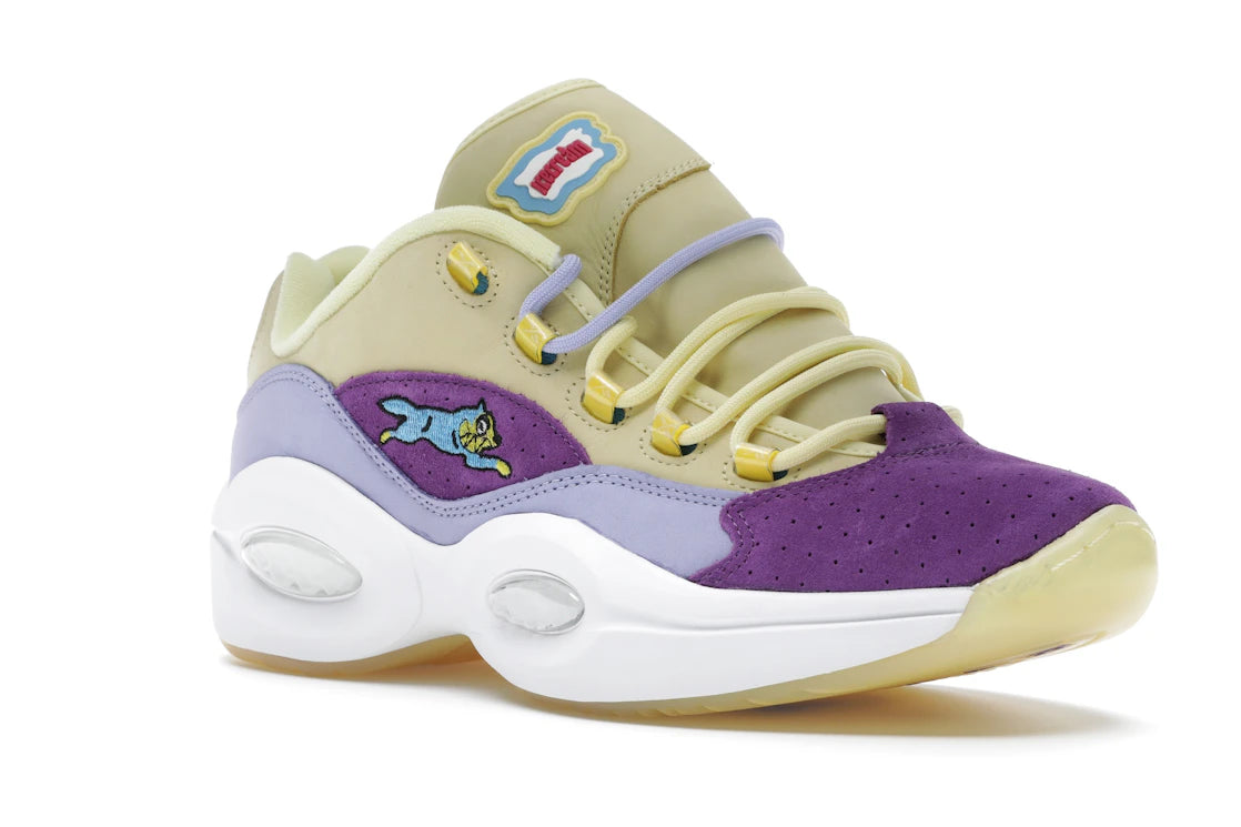 Reebok Question Low BBC Ice Cream Running Dog Gelb Lila