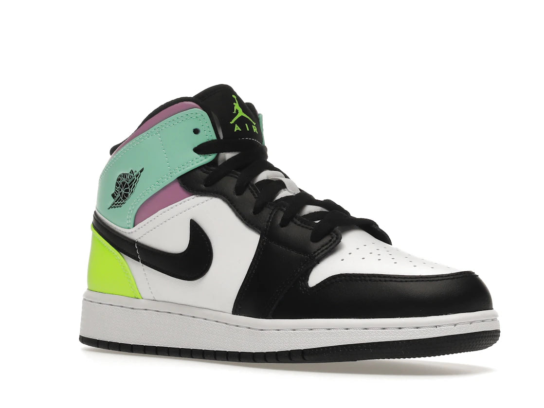 Jordan 1 Mid Pastel Black Toe (GS)