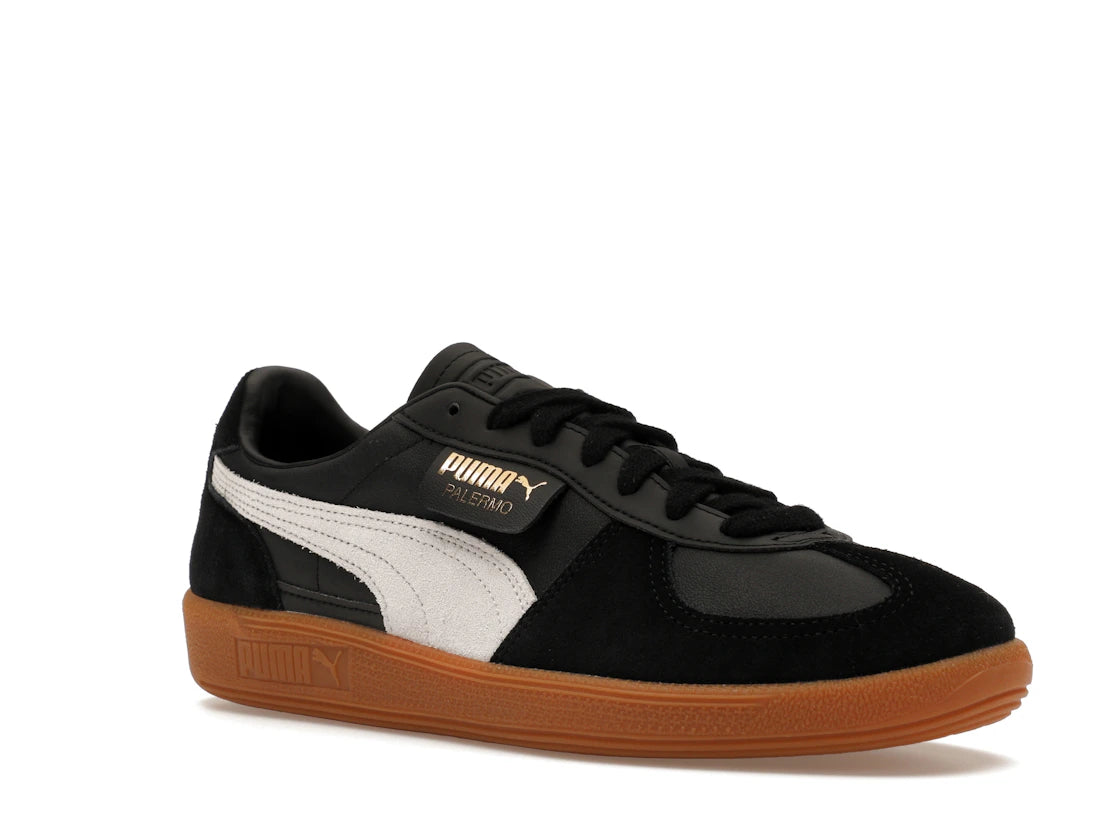 Puma Palermo Leder Schwarz Federgrau Gummi