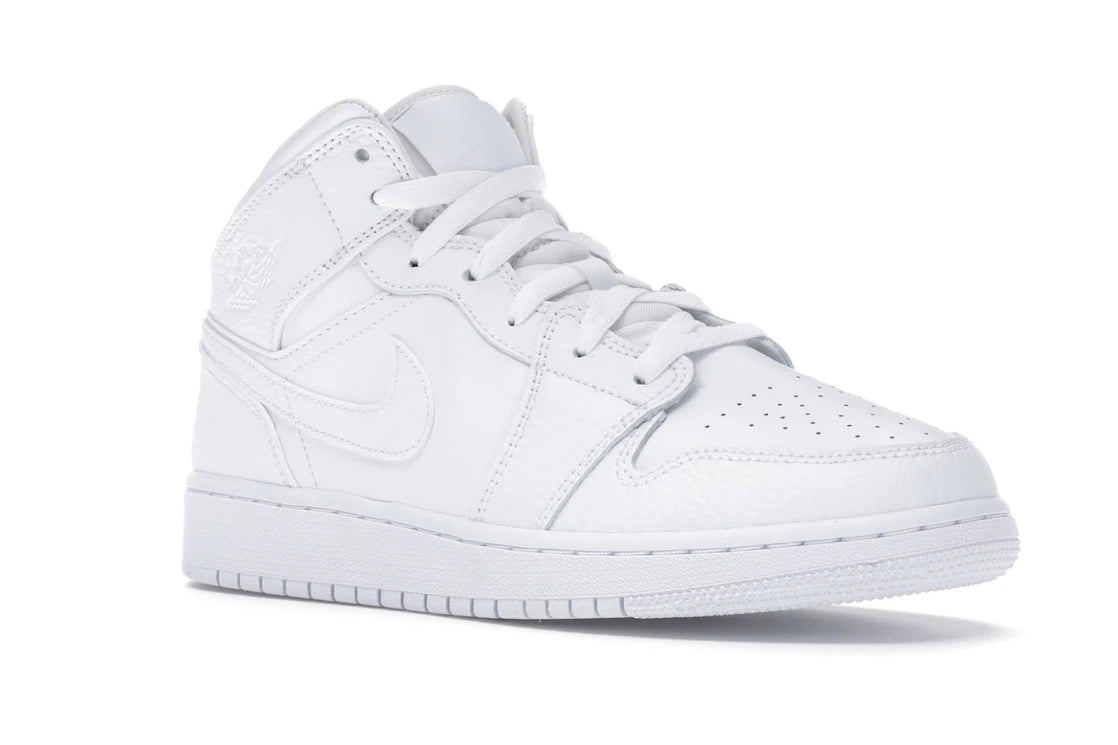Jordan 1 Mid Triple White (GS)
