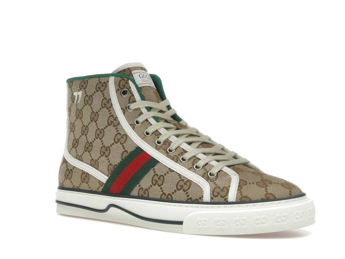 Gucci Tennis 1977 Canvas High Top Beige GG Print