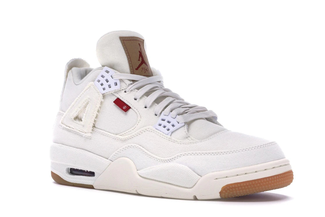Jordan 4 Retro Levi's Weiß (Etikett leer)
