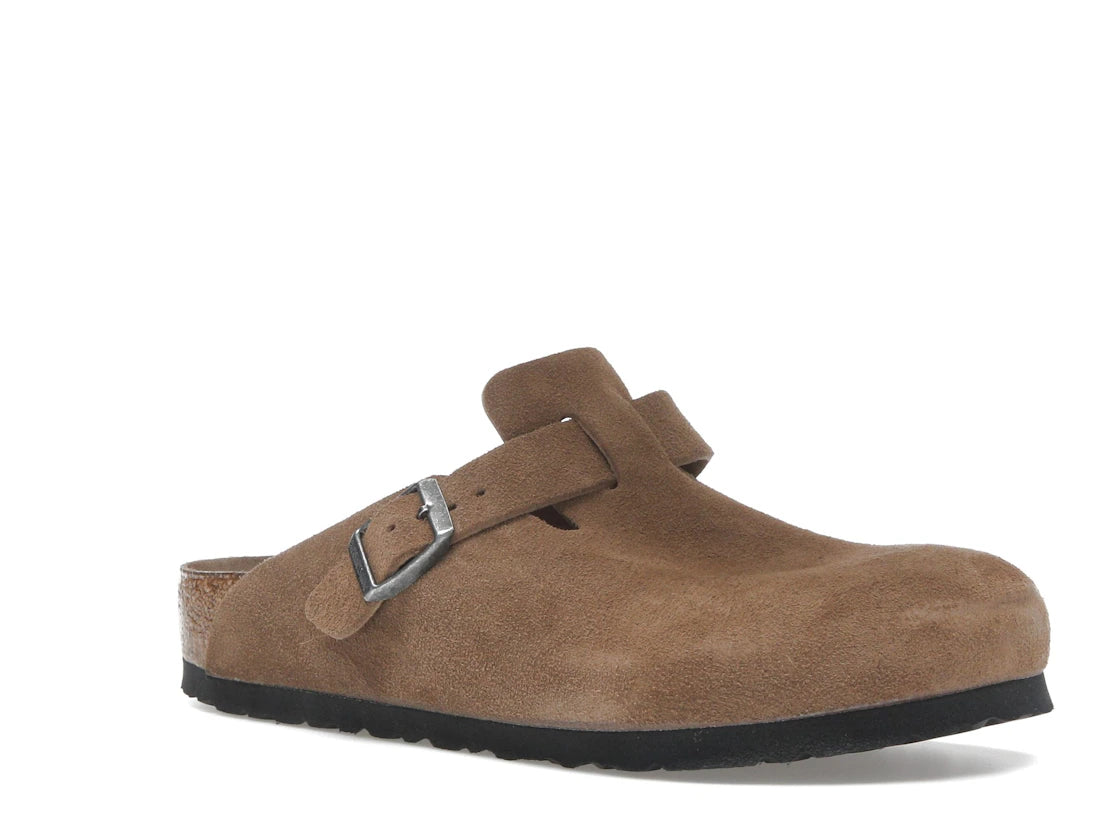 Birkenstock Boston Soft Footbed Wildleder Dunkelbraun Tonal