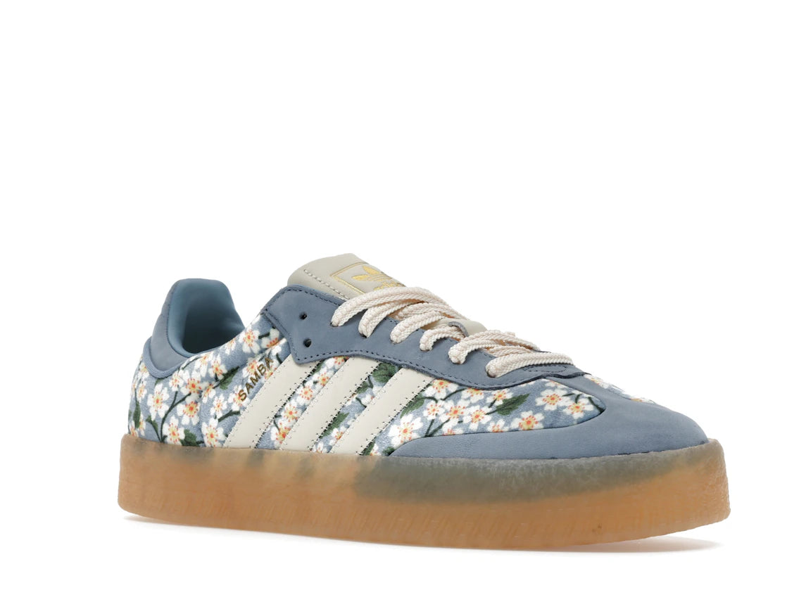 adidas Sambae Liberty London Blumenstickerei Blau Creme Weiß (Damen)