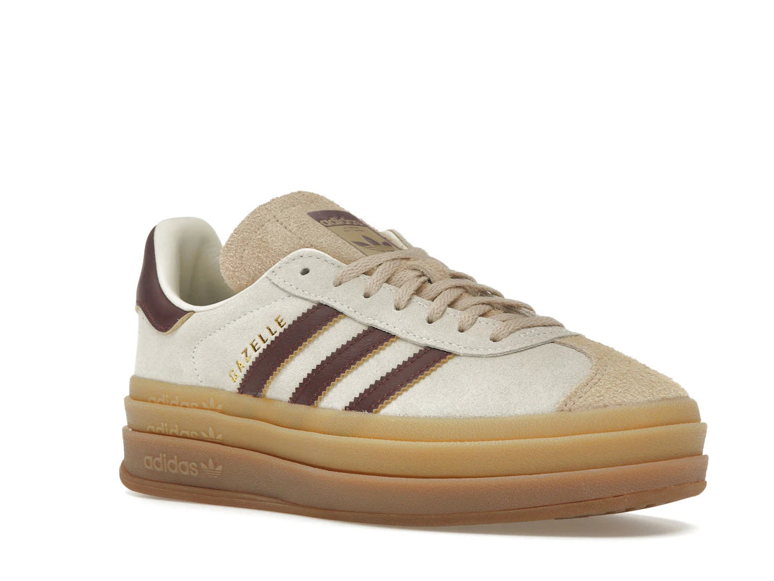adidas Gazelle Bold Cream White Maroon (Damen)