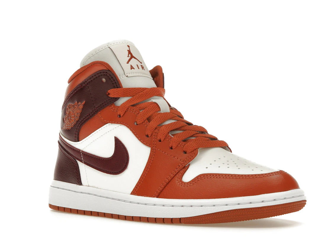 Jordan 1 Mid Dusty Peach Night Maroon (Damen)