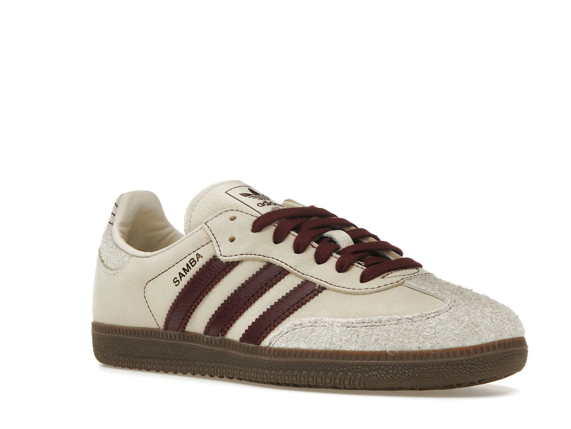 adidas Samba OG Wonder White Maroon (Damen)