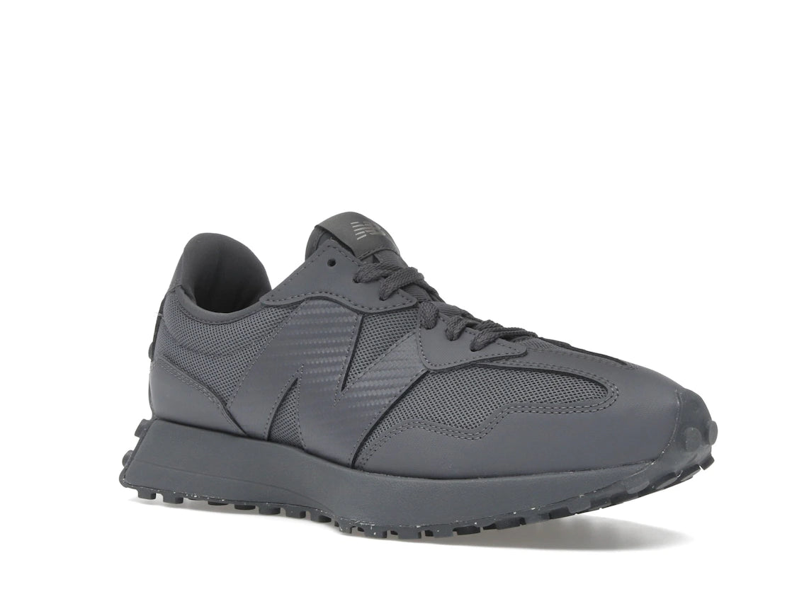 New Balance 327 Graues Carbonfaser-Logo