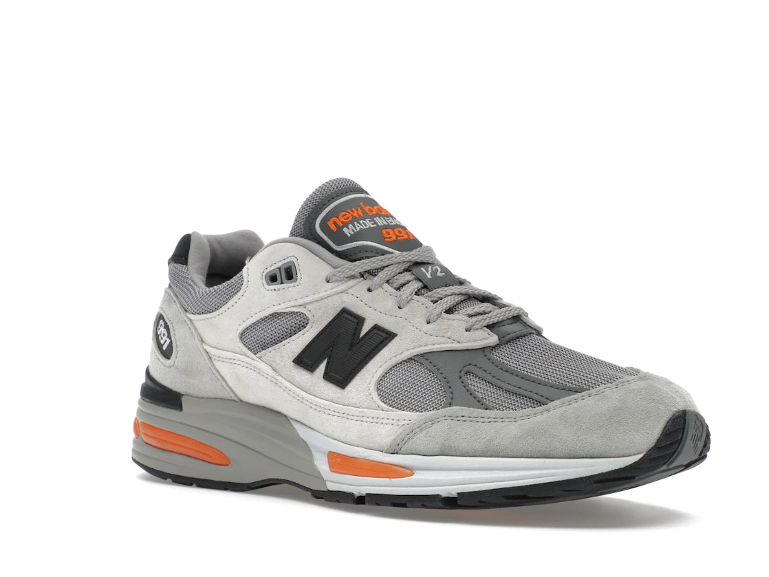 New Balance 991v2 MiUK Pelican Grey Orange