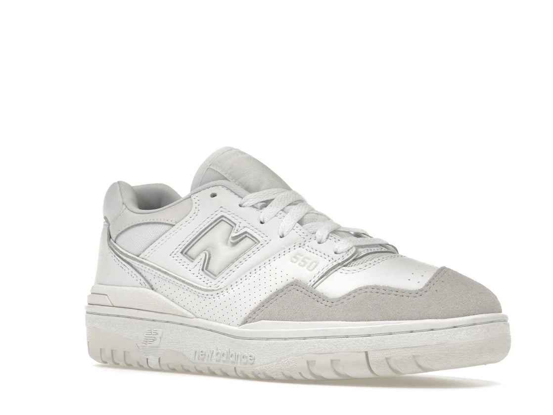 New Balance 550 Weiß Grau Zehenkappe