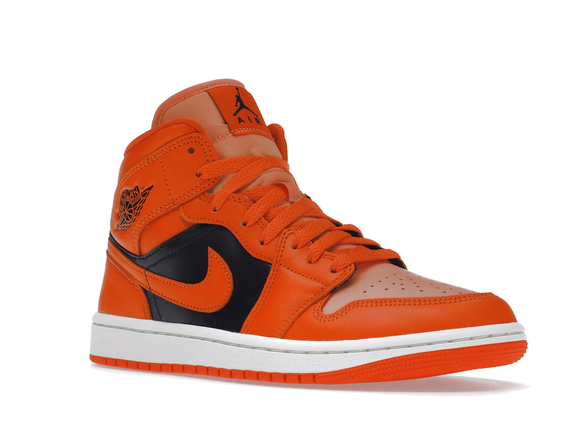Jordan 1 Mid SE Rush Orange Crimson Bliss (Women's)