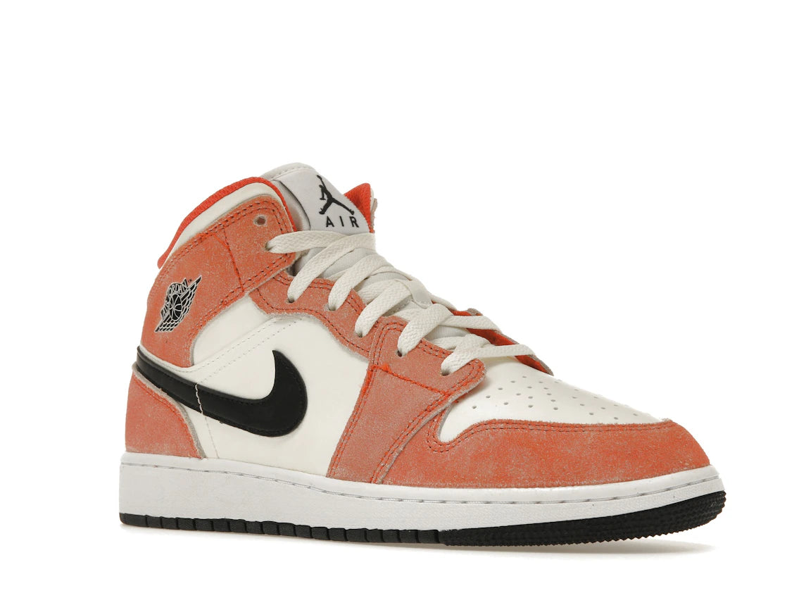 Jordan 1 Mid SE Orange Suede (GS)
