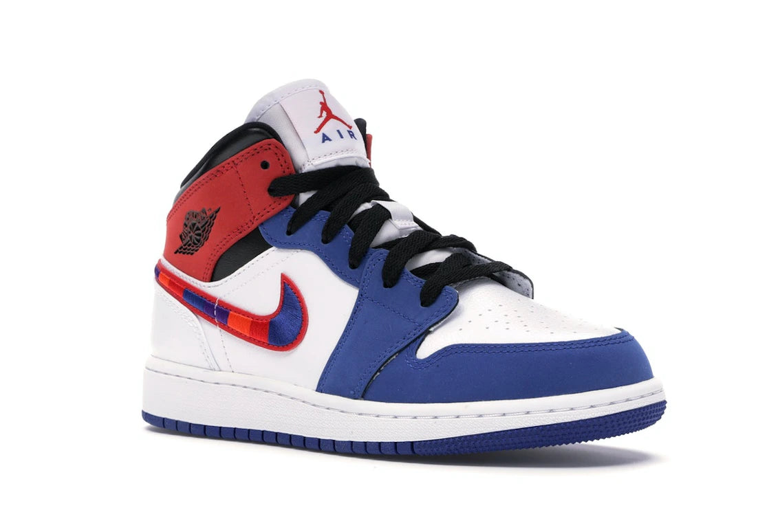 Jordan 1 Mid Rush Blue University Red (GS)