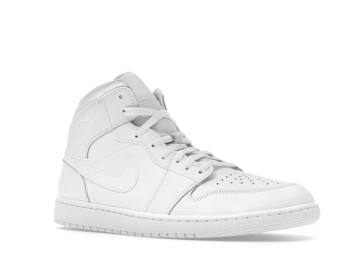 Jordan 1 Mid Triple White