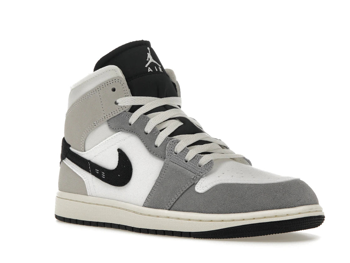 Jordan 1 Mid SE Craft White Cement Grey Black