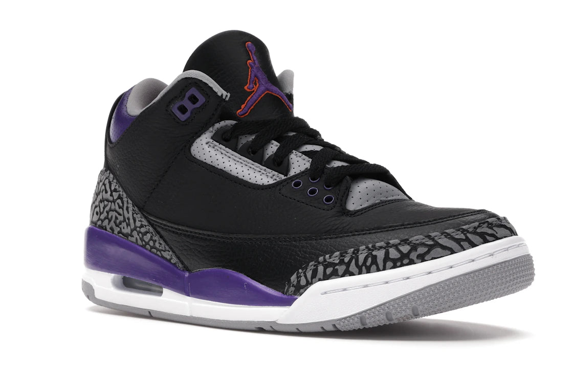 Jordan 3 Retro Schwarz Court Lila