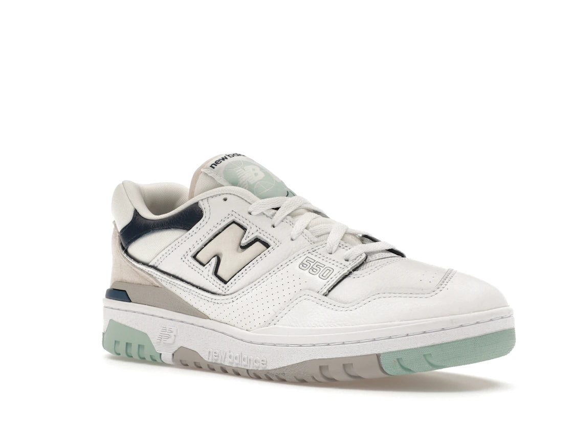 New Balance 550 White Winter Fog Navy