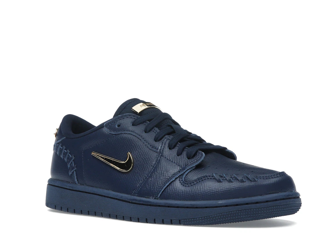 Jordan 1 Low Methode zum Herstellen von Midnight Navy Metallic Gold (Damen)