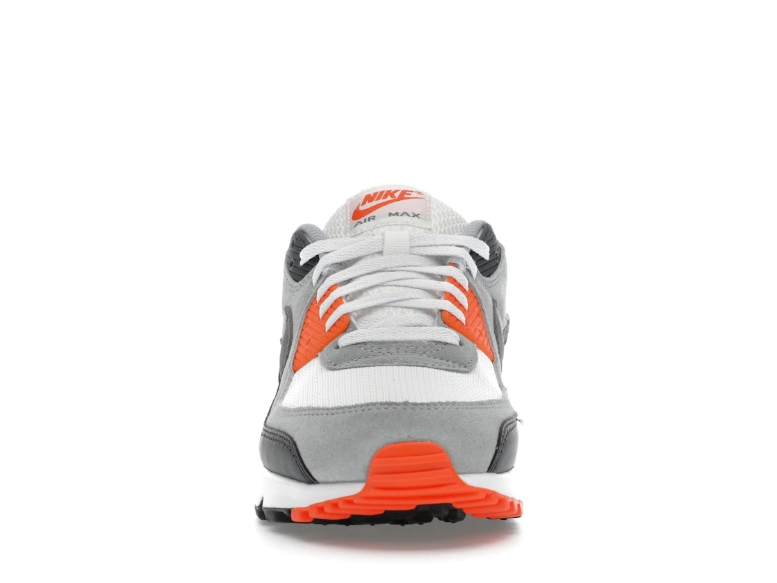 Nike Air Max 90 Summit White Safety Orange Dark Smoke Grey Smoke Grey