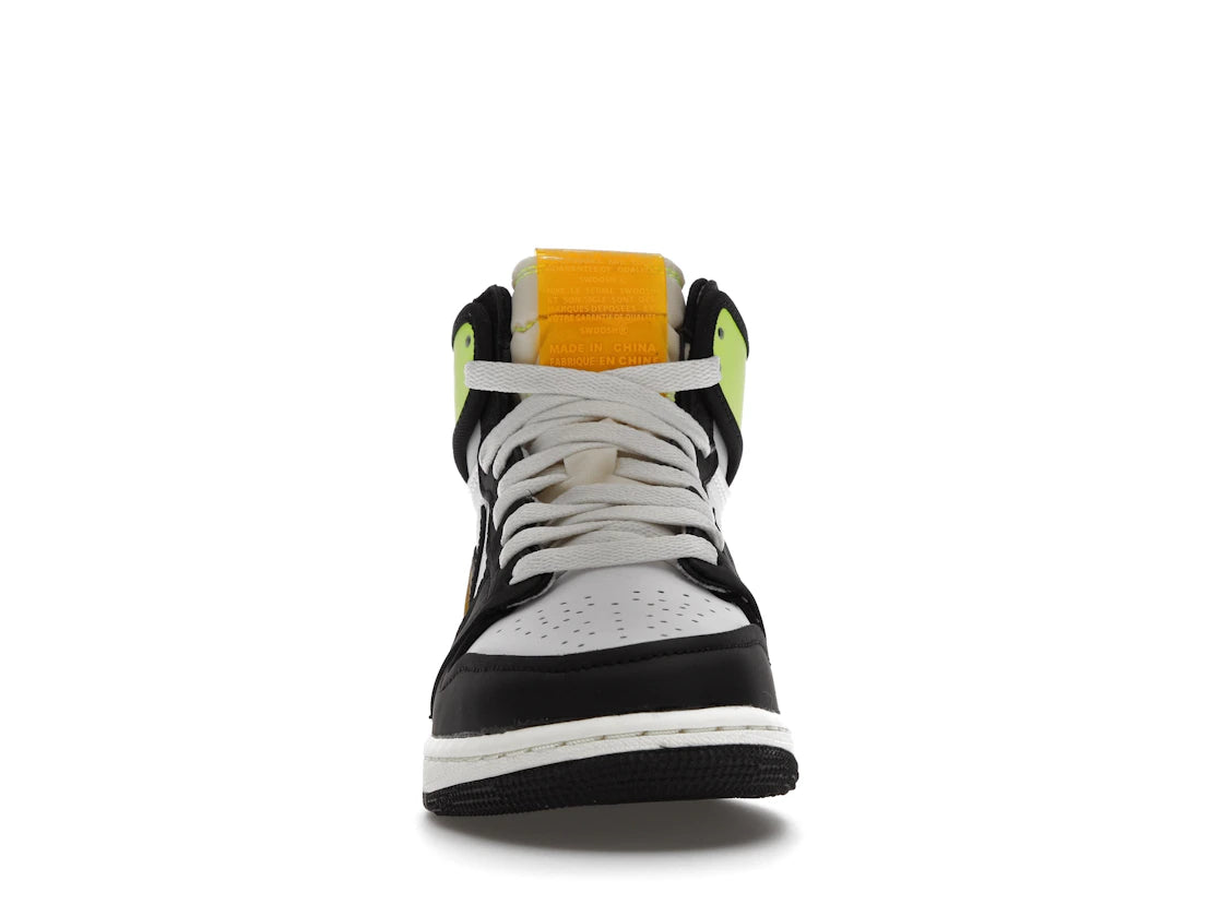 Jordan 1 Retro High White Black Volt University Gold (GS)