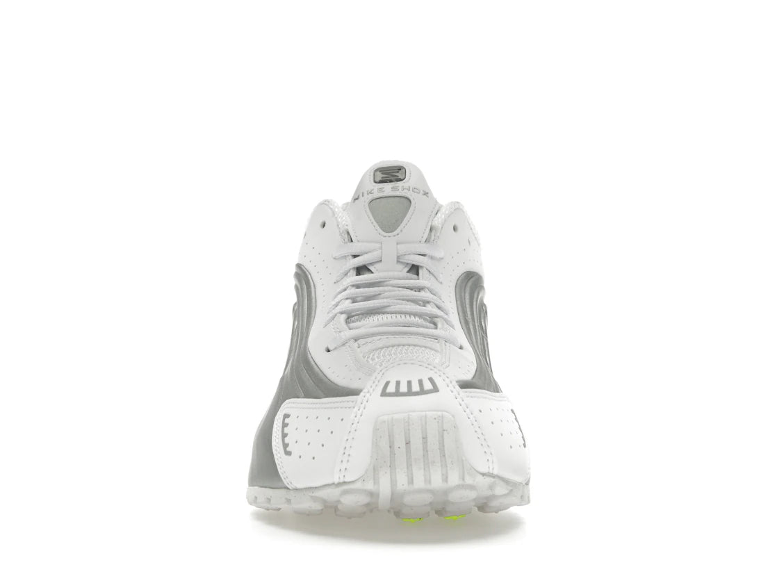 Nike Shox R4 Weiß Metallic Silber Volt (Damen)