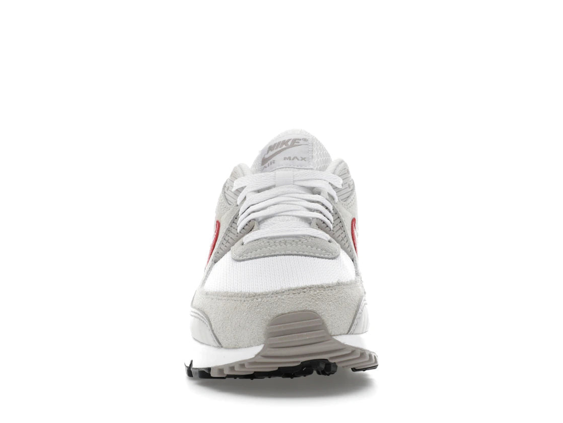 Nike Air Max 90 White College Grey Vast Grey University Red