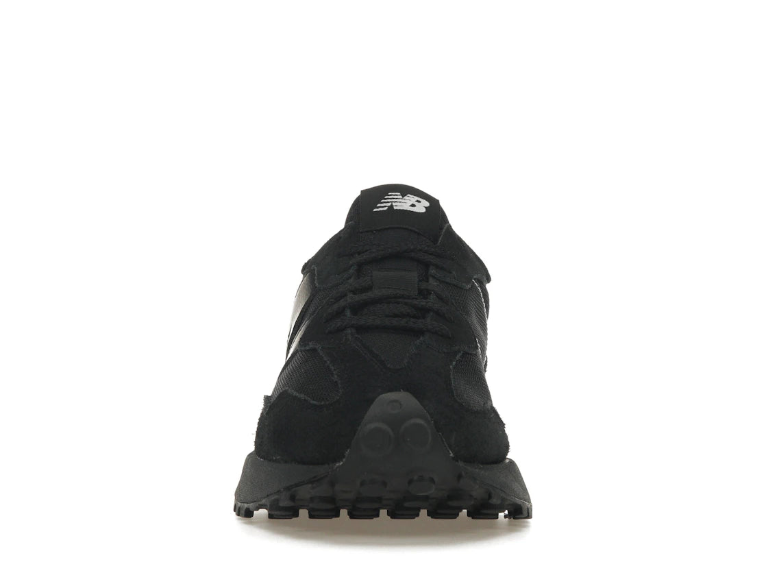 New Balance 327 Black White Tongue Logo