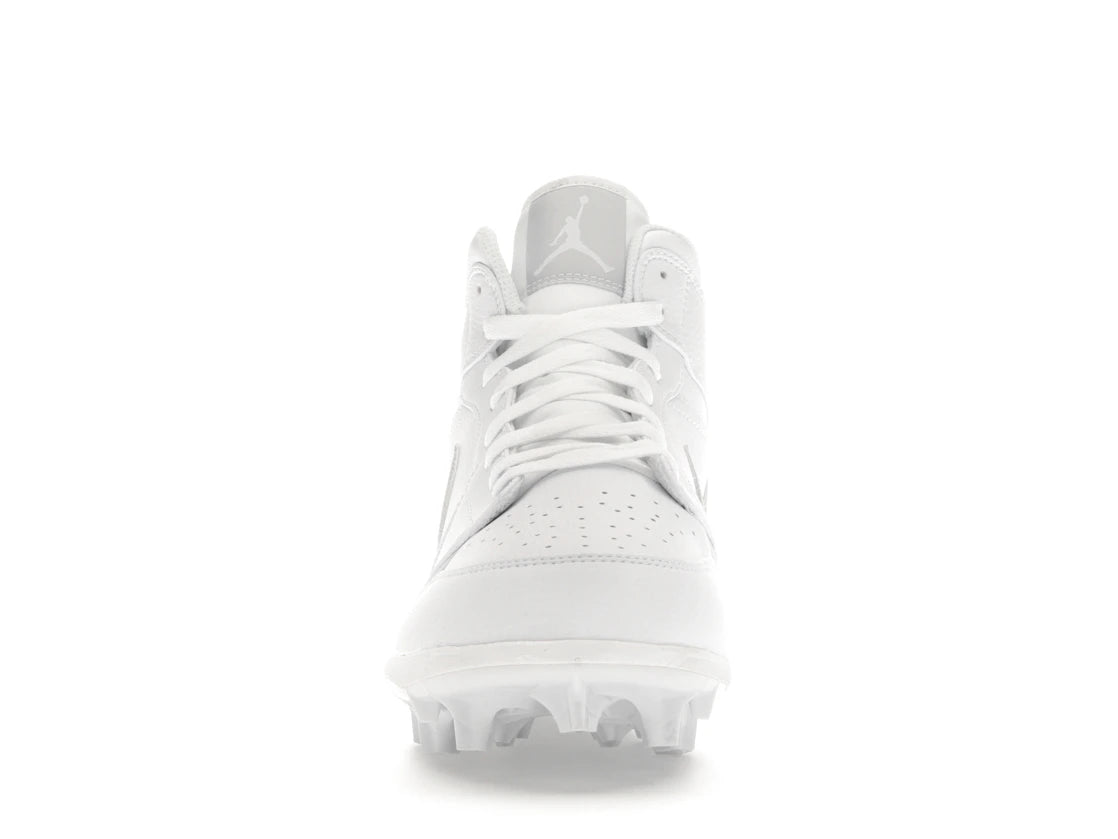 Jordan 1 Mid TD Cleat White Grey Fog