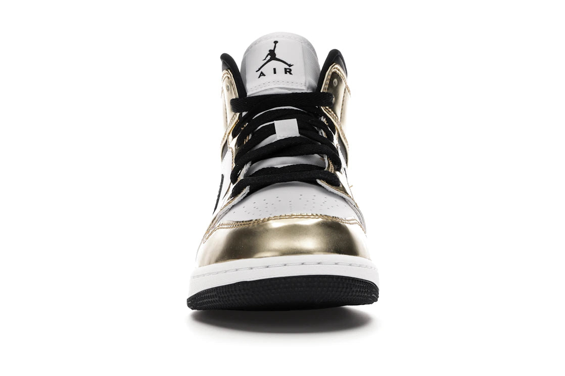 Jordan 1 Mid Metallic Gold Black White (GS)
