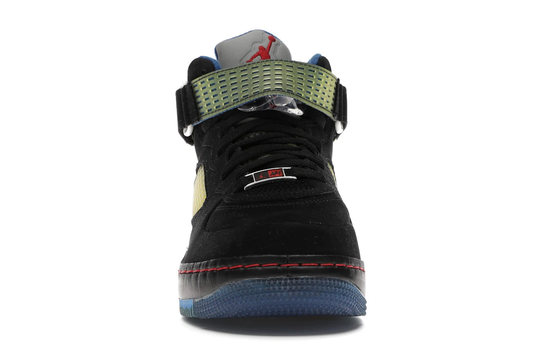 Jordan AJF 5 Schwarz Blaues Band Varsity Rot