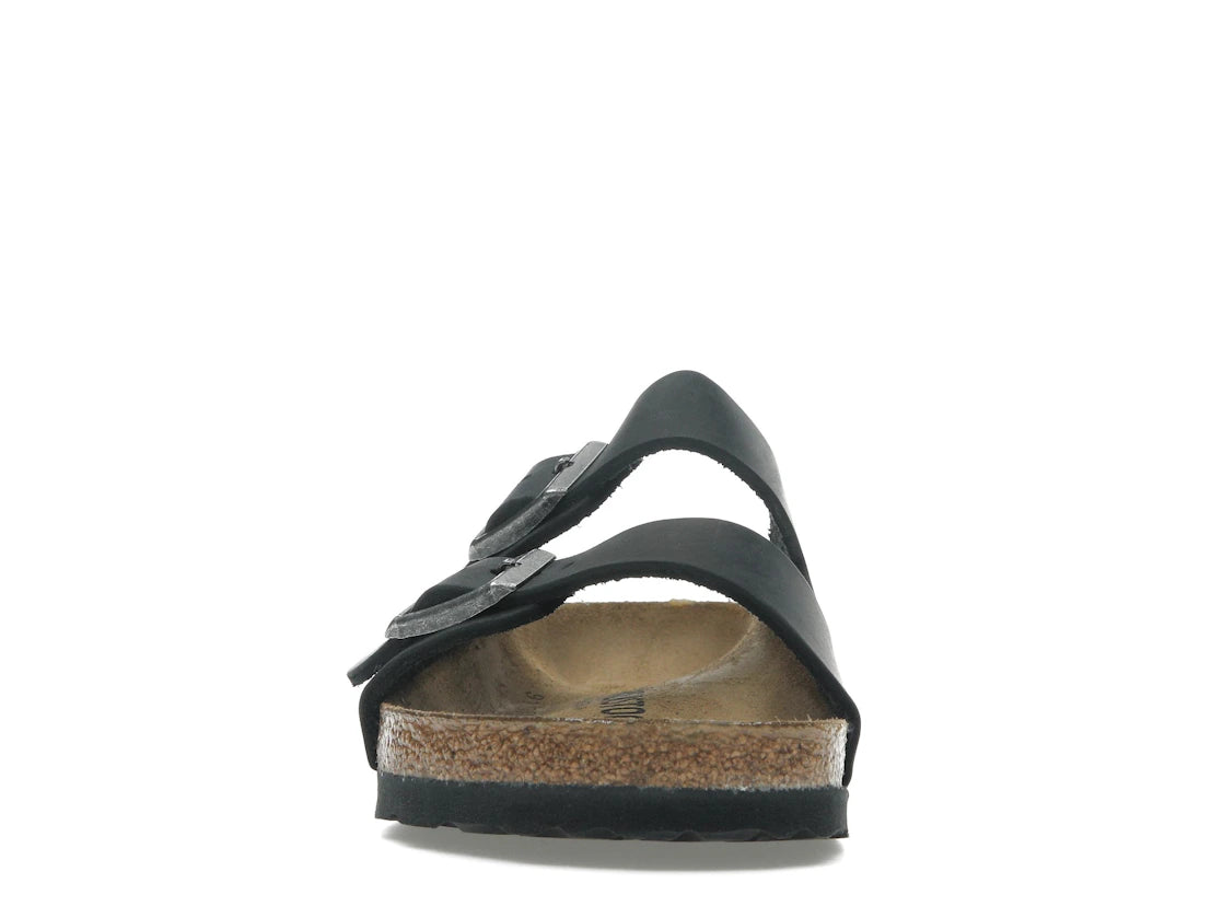 Birkenstock Arizona, geöltes Leder, Schwarz
