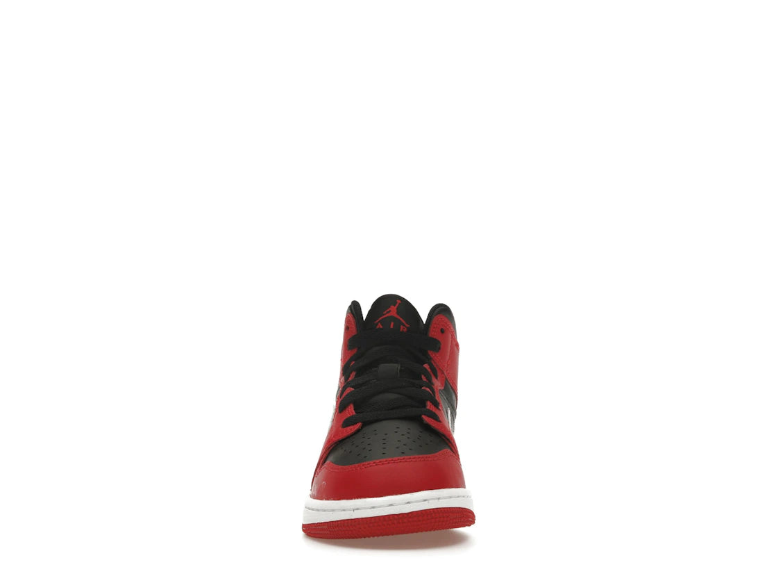 Jordan 1 Mid Gym Rot Schwarz Weiß (GS)