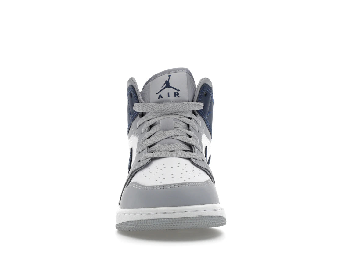 Jordan 1 Mid Wolf Gray Midnight Navy (GS)