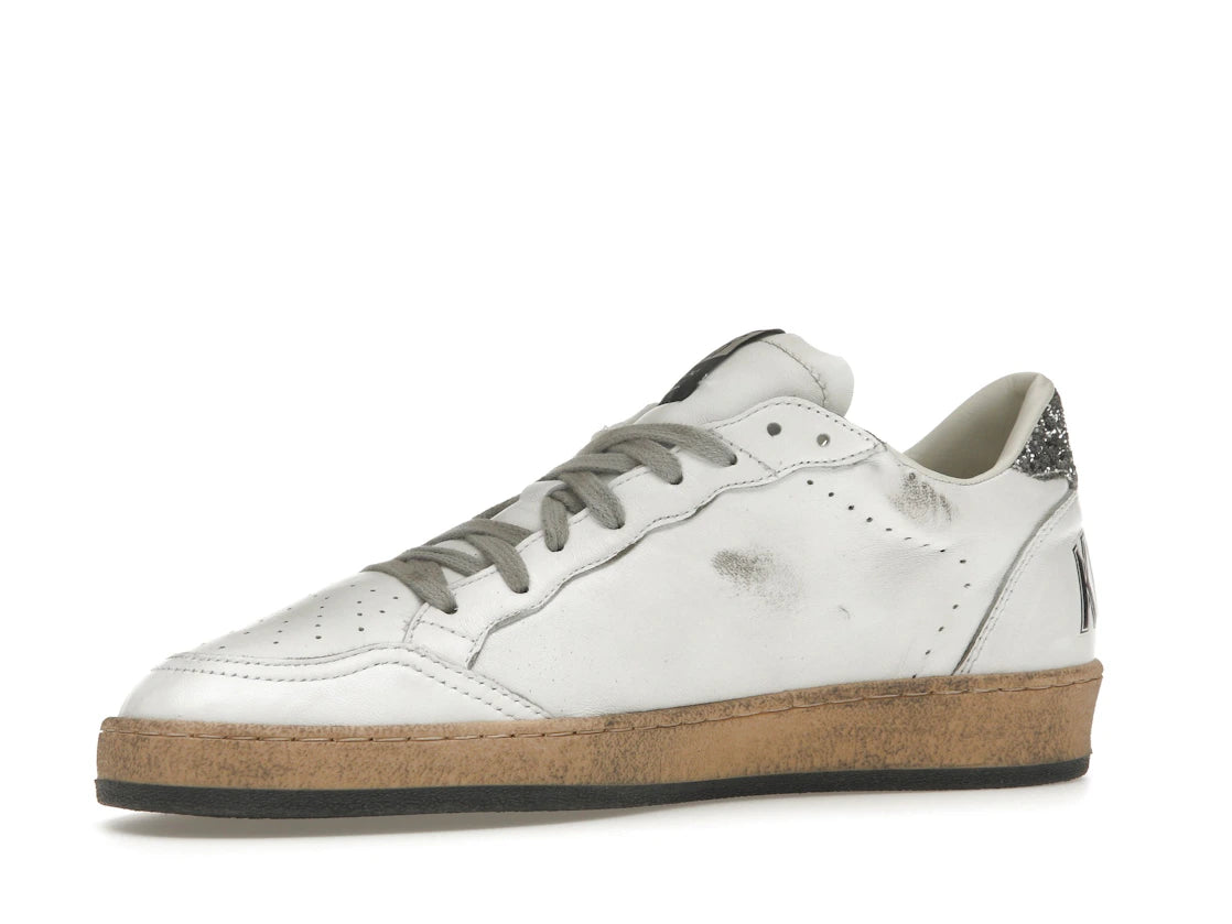 Golden Goose Ball Star Weiß Silberglitzer (Damen)