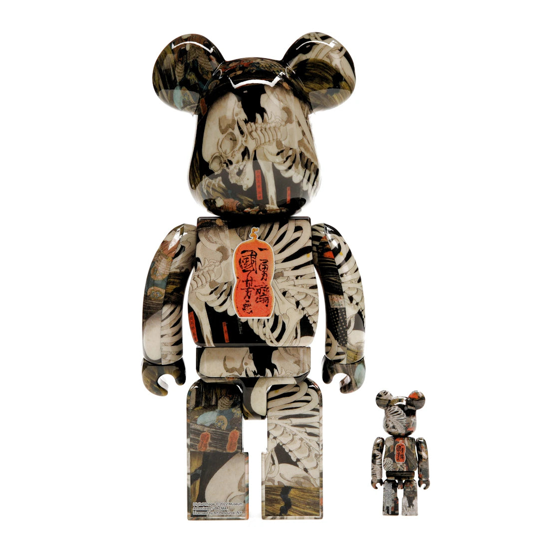 Bearbrick Utagawa Kuniyoshi (Der verwunschene alte Palast in Soma) 100 % und 400 % Set