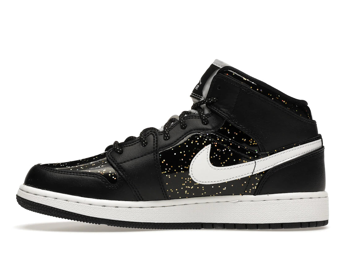 Jordan 1 Mid Black Speckle (GS)