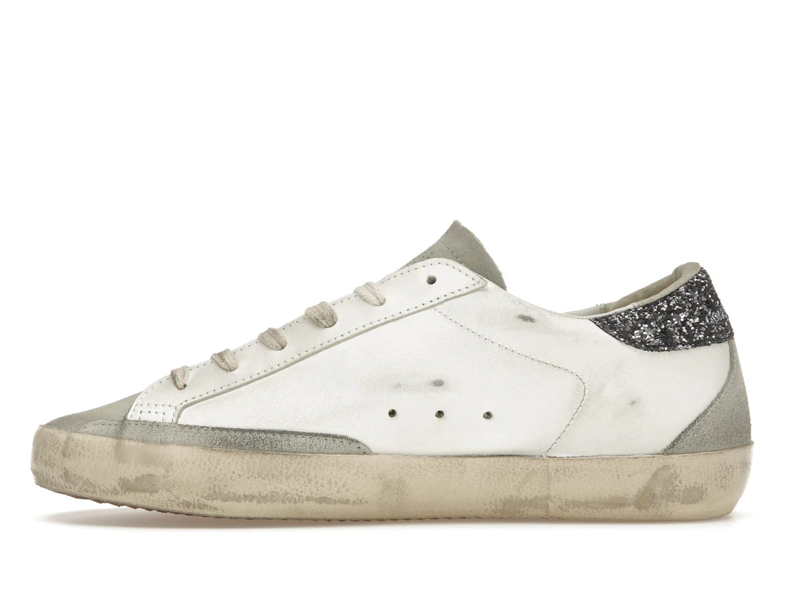 Golden Goose Super-Star White Dark Grey Glitter (Women's)
