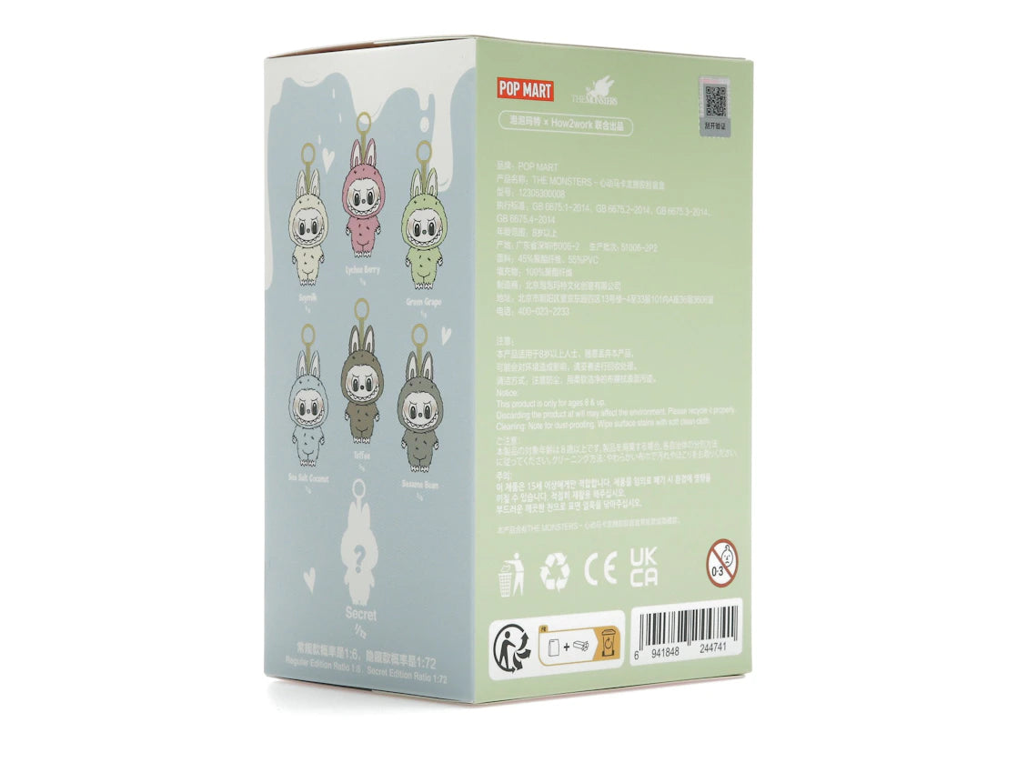 Pop Mart Labubu The Monsters Aufregender Macaron Vinyl-Plüschanhänger Einzel-Blindbox