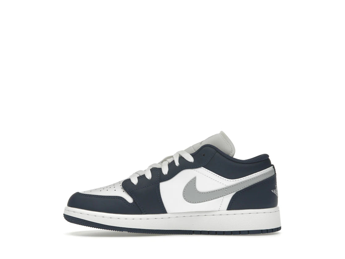Jordan 1 Low Midnight Navy Wolf Gray (GS)