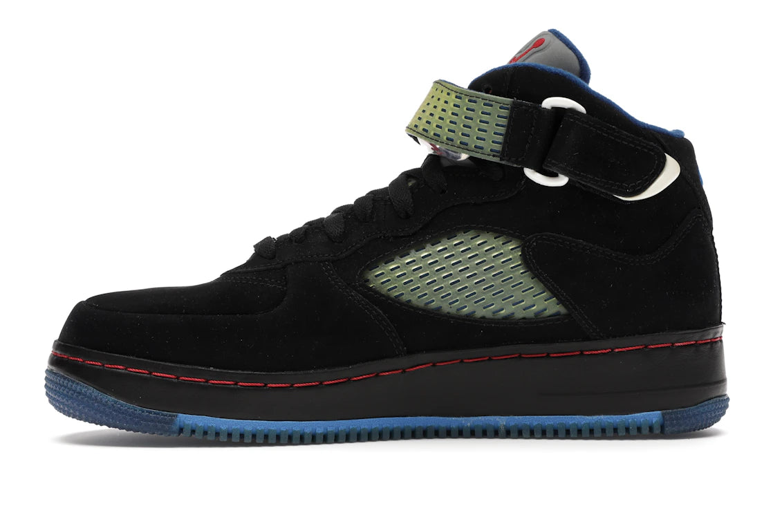 Jordan AJF 5 Schwarz Blaues Band Varsity Rot