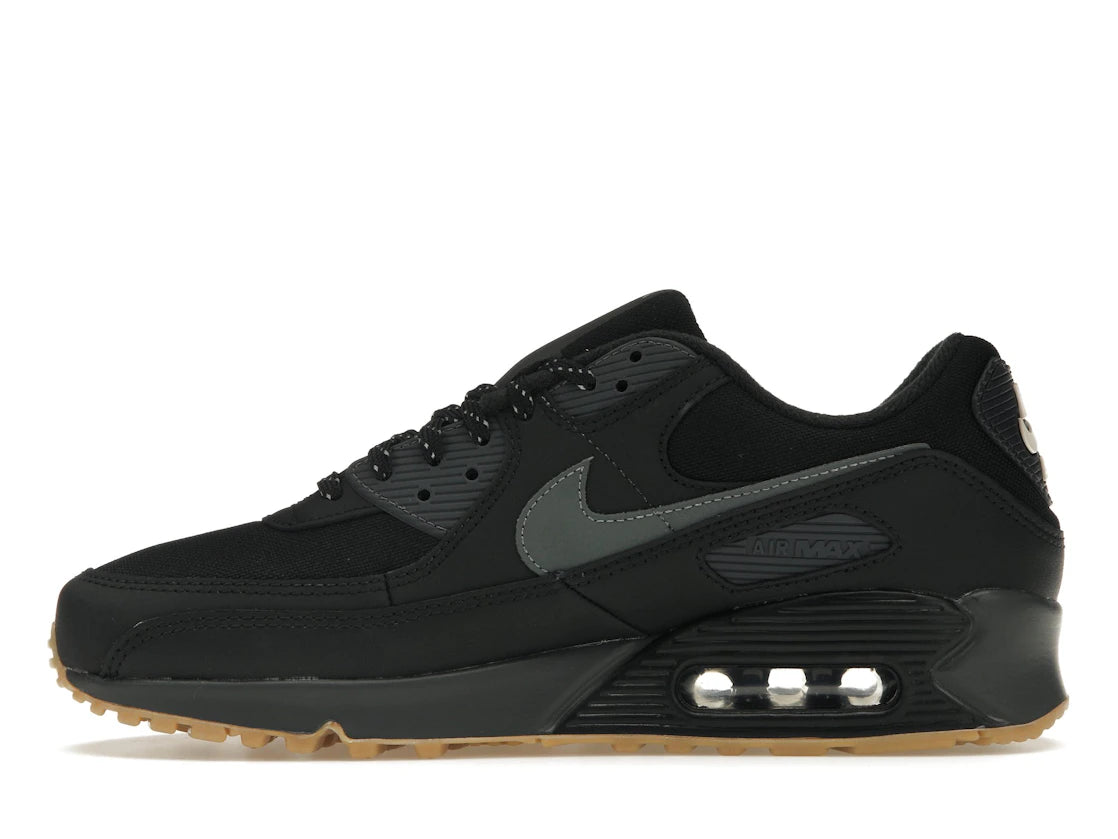 Nike Air Max 90 Black Smoke Grey Gum Reflective