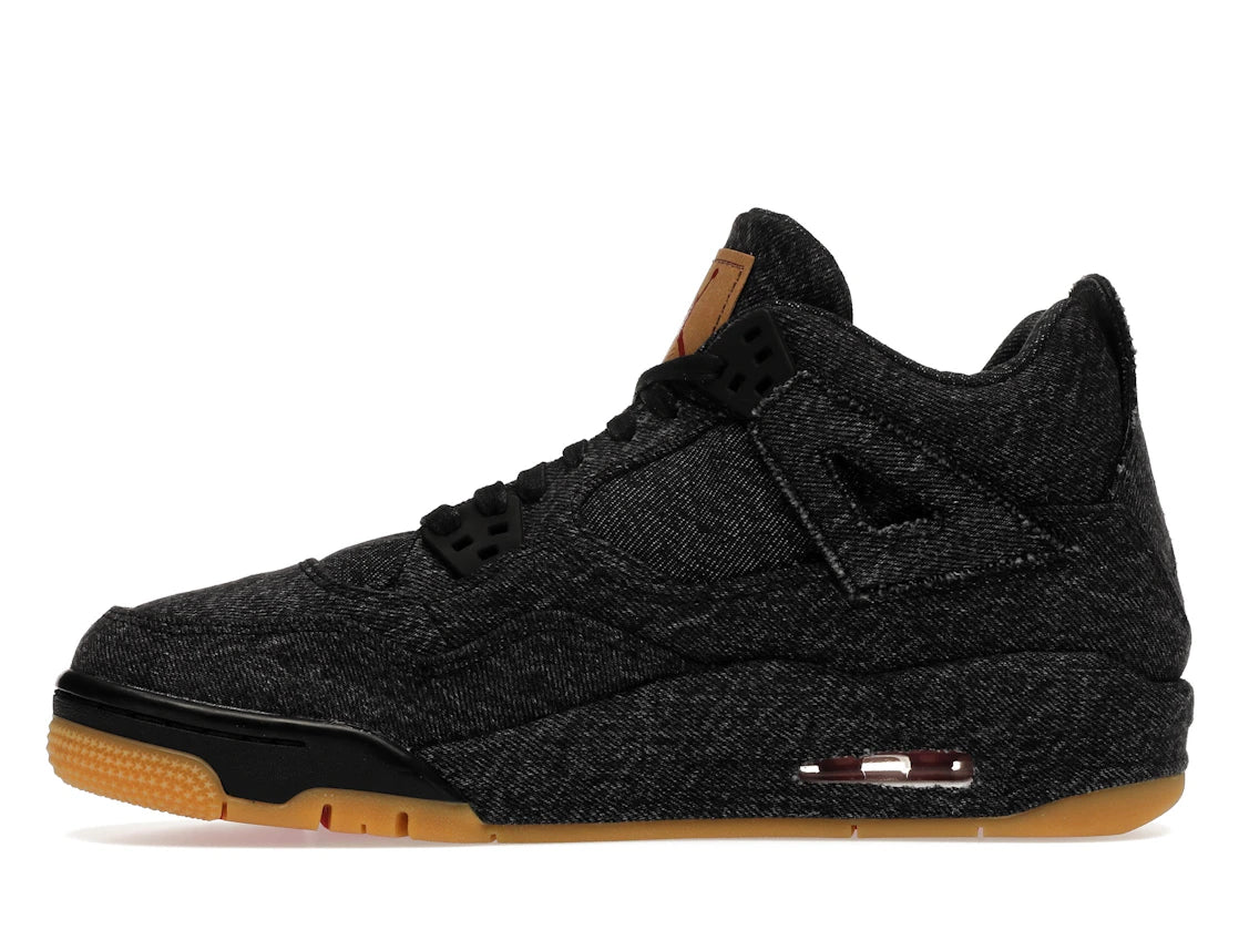 Jordan 4 Retro Levi's Schwarz (GS) (Levi's Tag)