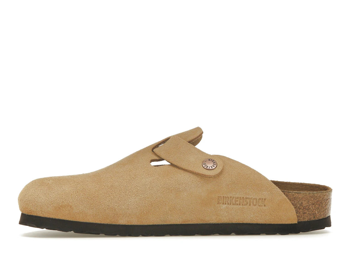 Birkenstock Boston Suede Latte Cream