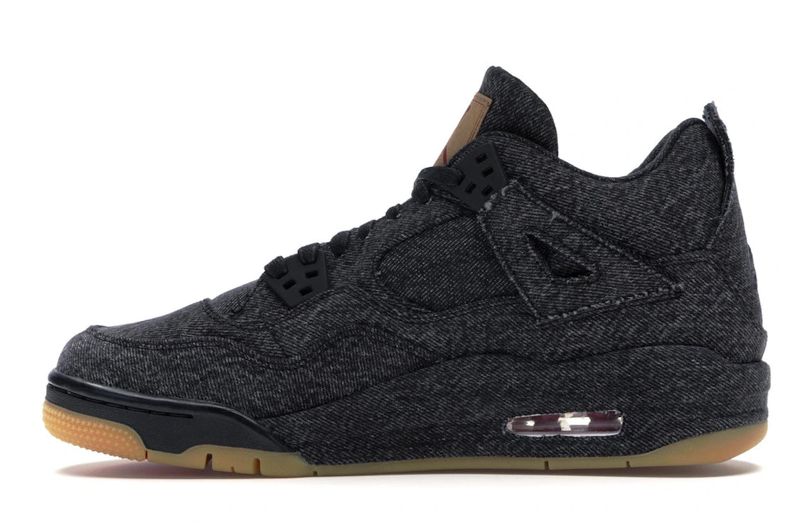 Jordan 4 Retro Levi's Schwarz (GS) (Etikett leer)